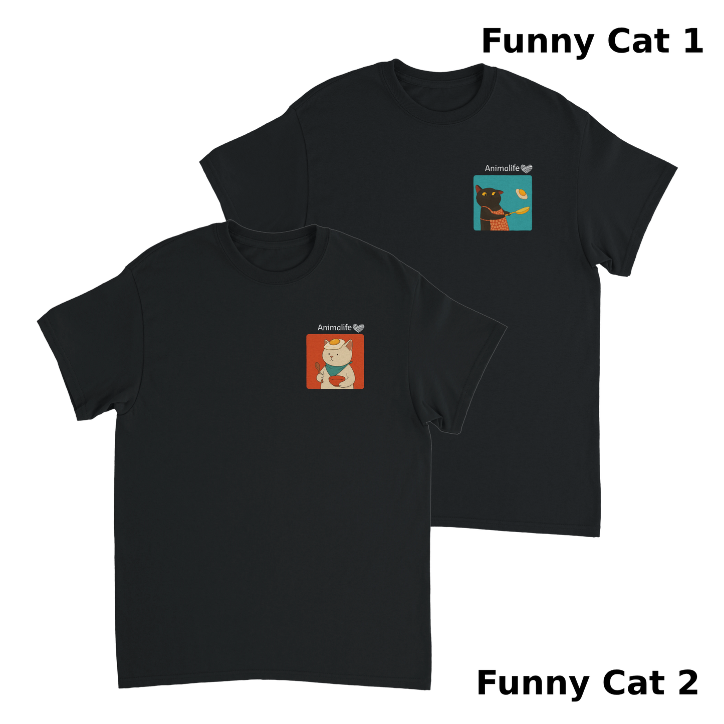 2 T-shirts | Funny Cats